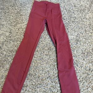Lululemon High Rise Leggings Size 2 Red Berry Yoga Workout Pants